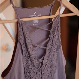 American Eagle Purple Lace Bodysuit